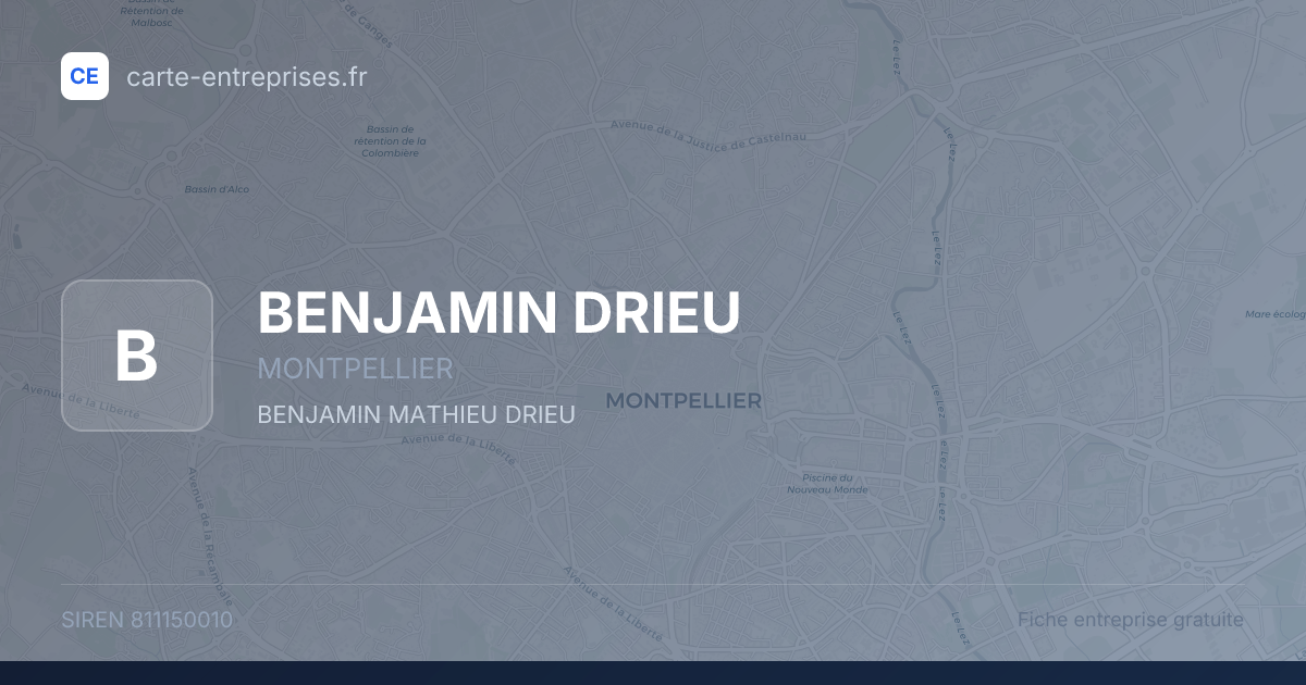 BENJAMIN DRIEU — 811150010 — fiche entreprise