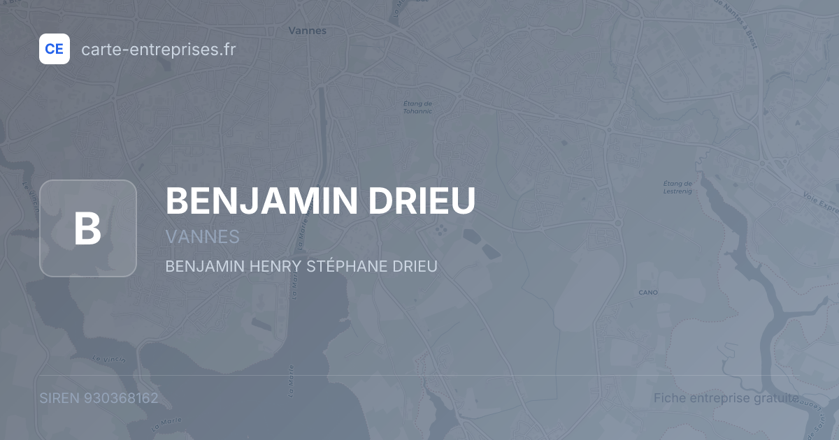 BENJAMIN DRIEU — 930368162 — fiche entreprise
