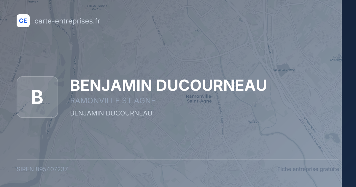 BENJAMIN DUCOURNEAU — 895407237 — fiche entreprise