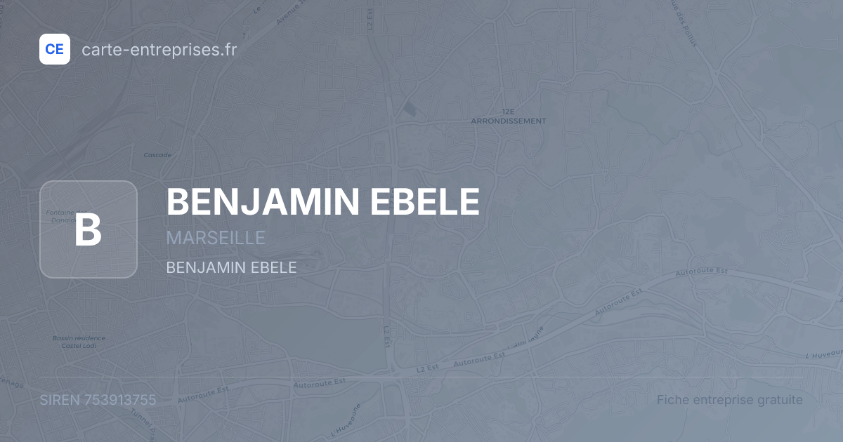 BENJAMIN EBELE — 753913755 — fiche entreprise