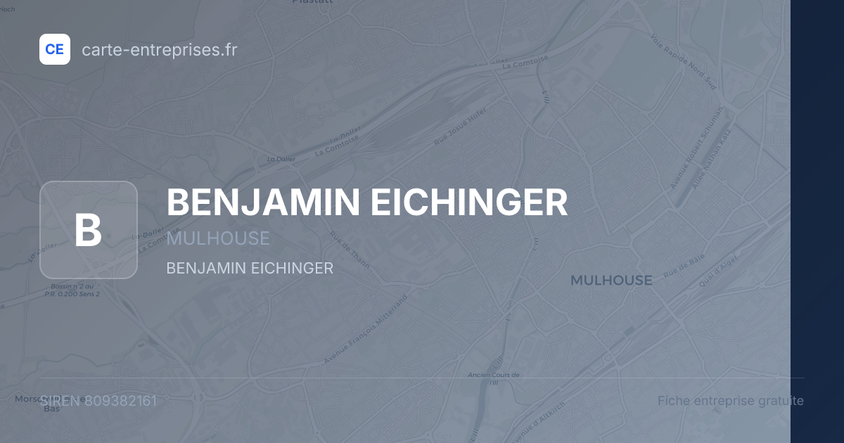 BENJAMIN EICHINGER — 809382161 — fiche entreprise