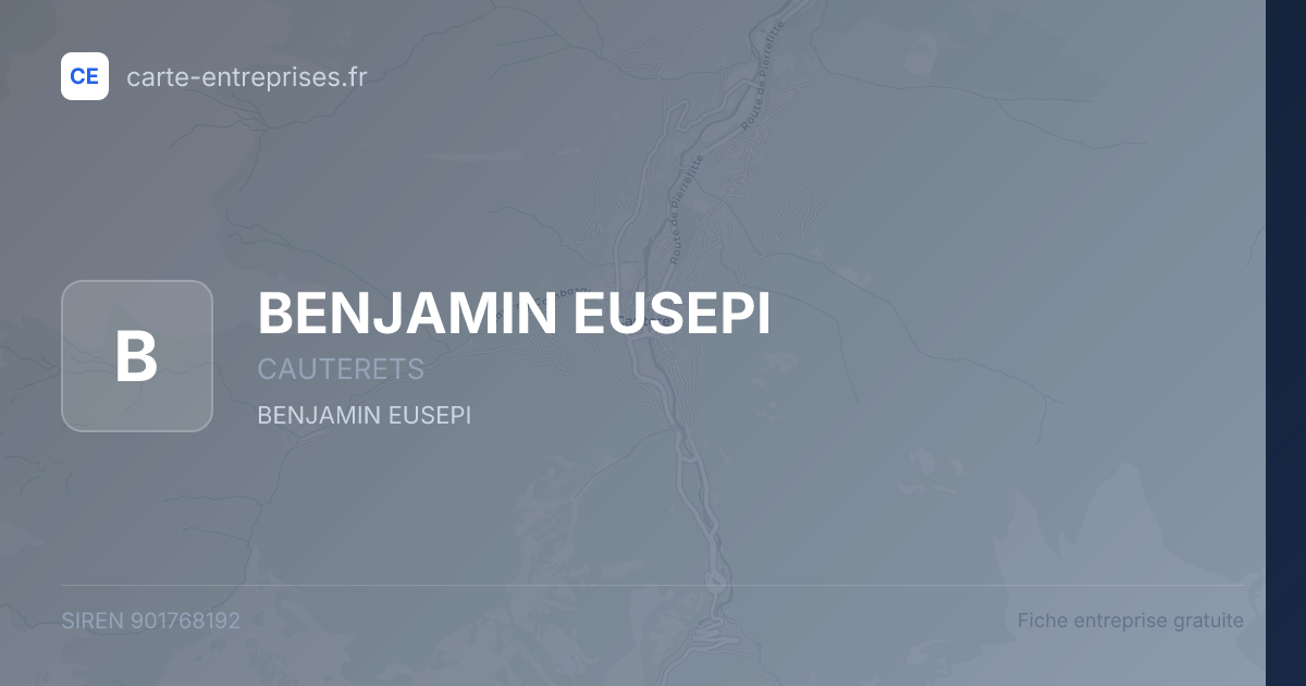 BENJAMIN EUSEPI — 901768192 — fiche entreprise