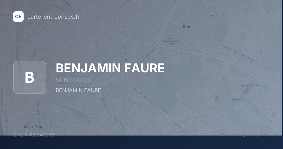 BENJAMIN FAURE — 799940366 — fiche entreprise