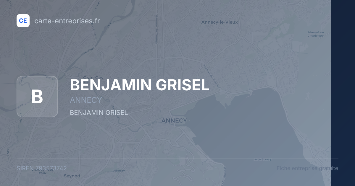 BENJAMIN GRISEL — 793573742 — fiche entreprise