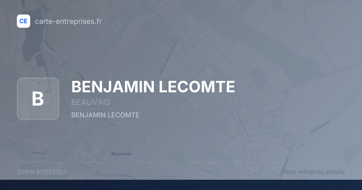 BENJAMIN LECOMTE — 911072353 — fiche entreprise