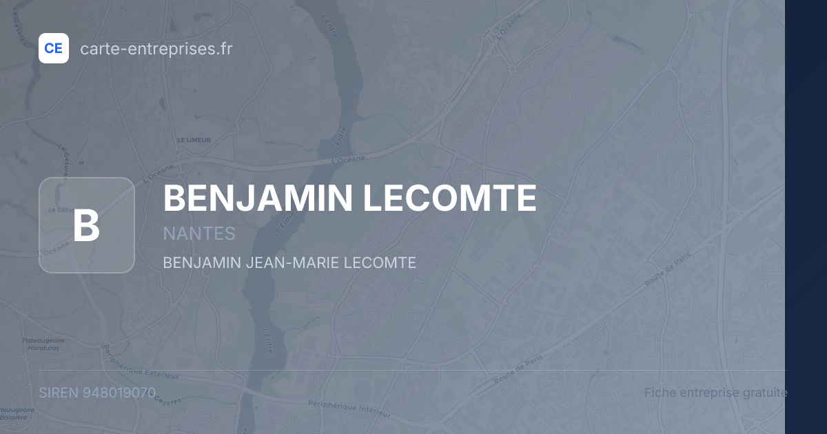 BENJAMIN LECOMTE — 948019070 — fiche entreprise