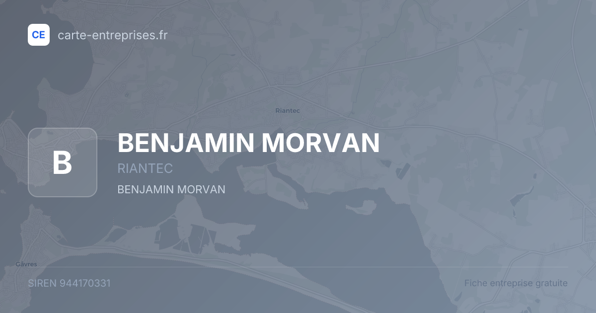 BENJAMIN MORVAN — 944170331 — fiche entreprise