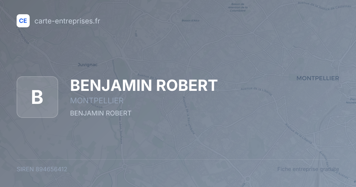 BENJAMIN ROBERT — 894656412 — fiche entreprise