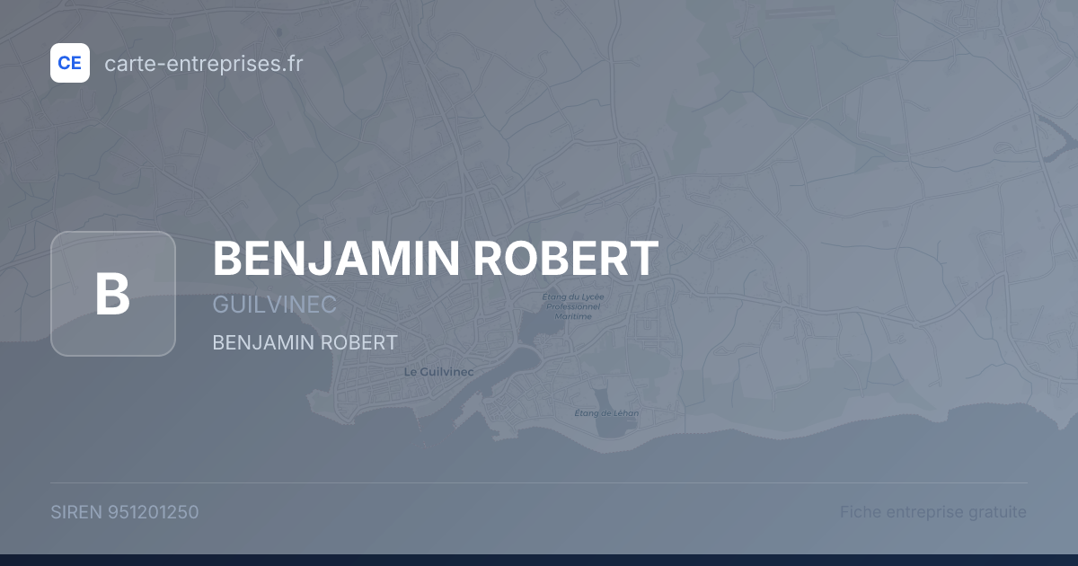 BENJAMIN ROBERT — 951201250 — fiche entreprise