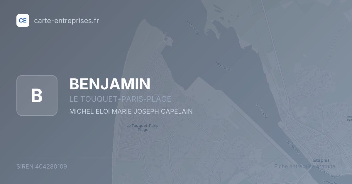 BENJAMIN — 404280109 — fiche entreprise