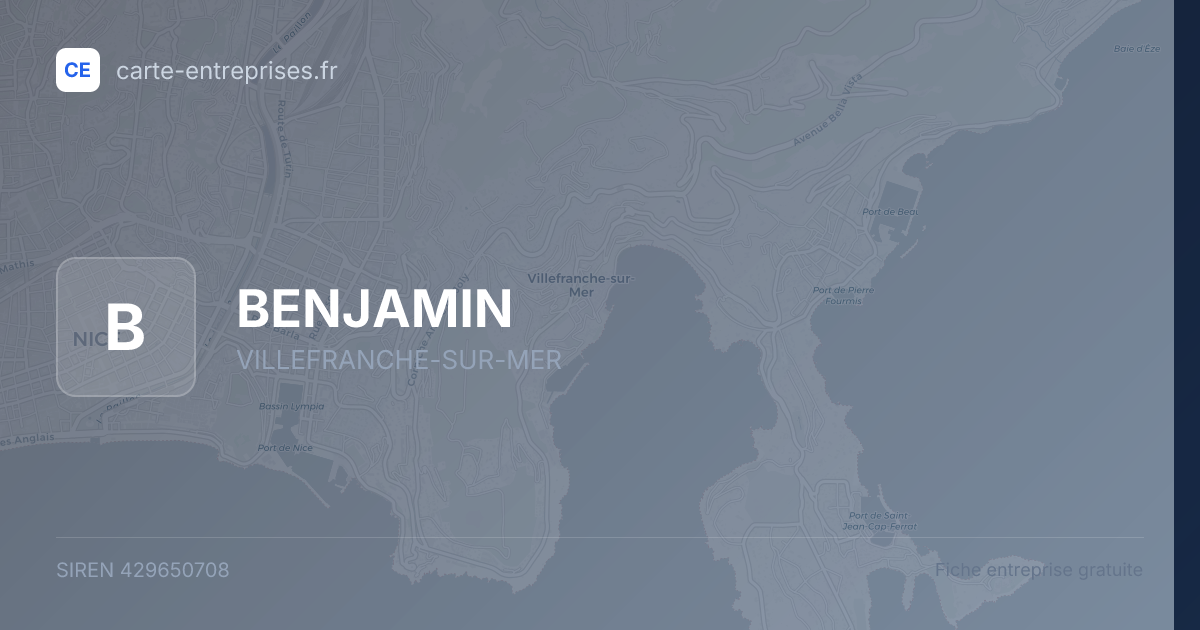 BENJAMIN — 429650708 — fiche entreprise