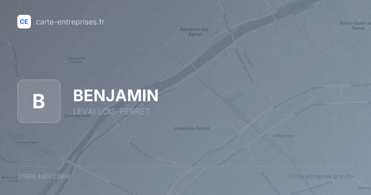 BENJAMIN — 440723914 — fiche entreprise
