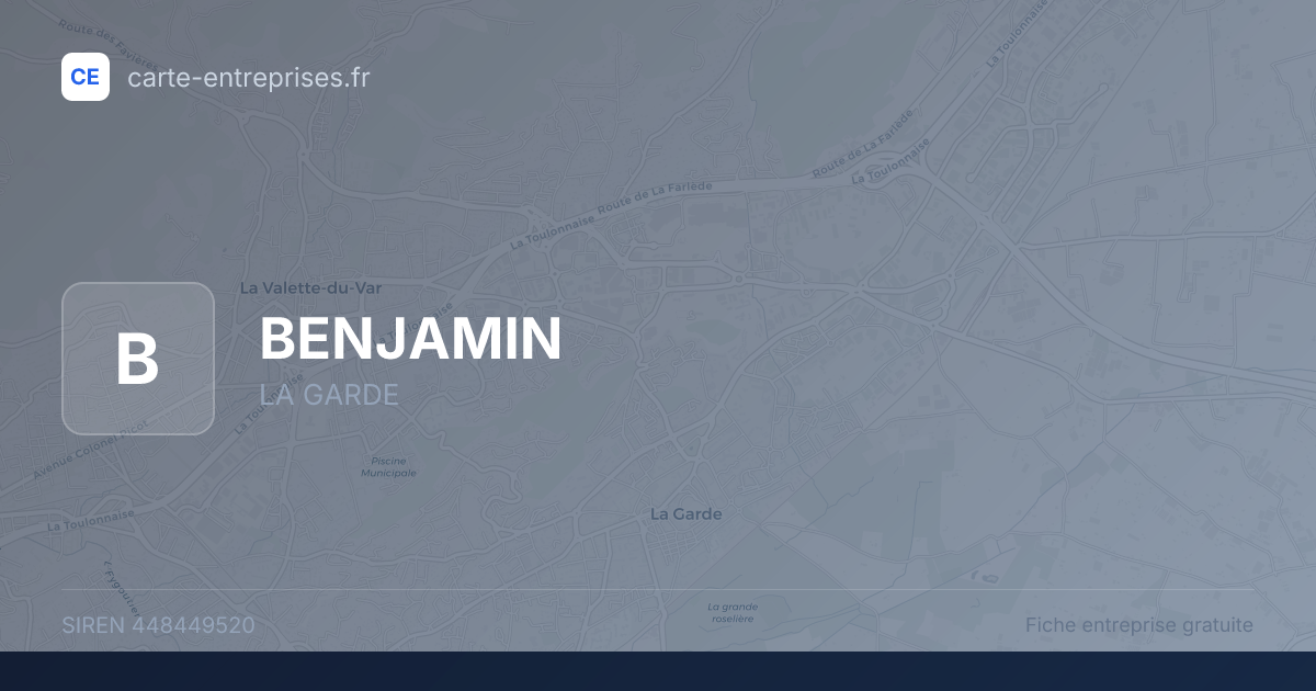 BENJAMIN — 448449520 — fiche entreprise