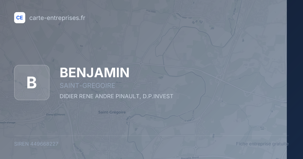 BENJAMIN — 449668227 — fiche entreprise