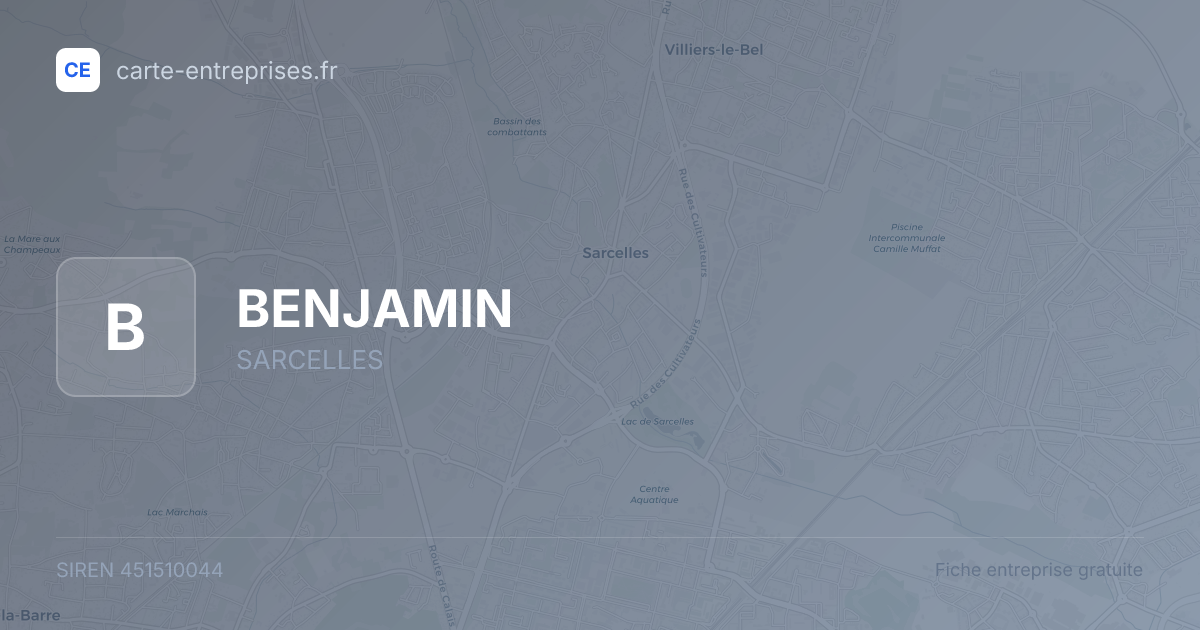 BENJAMIN — 451510044 — fiche entreprise