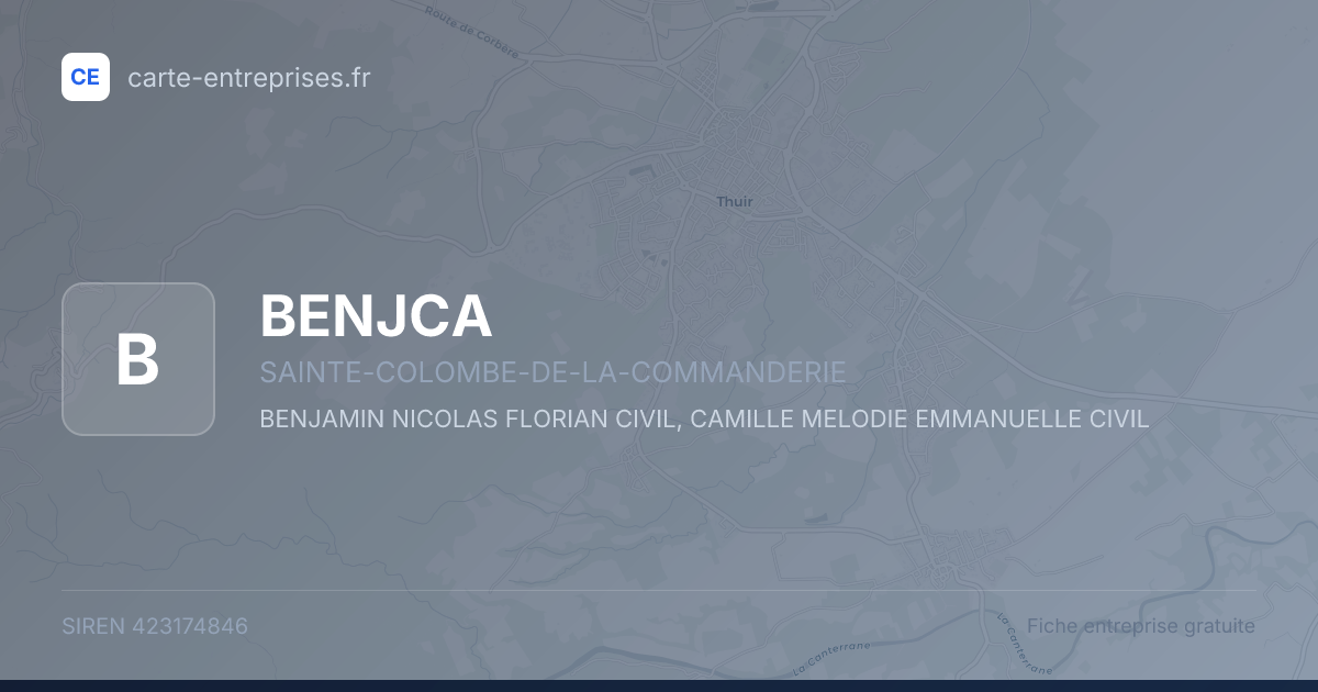 BENJCA — 423174846 — fiche entreprise