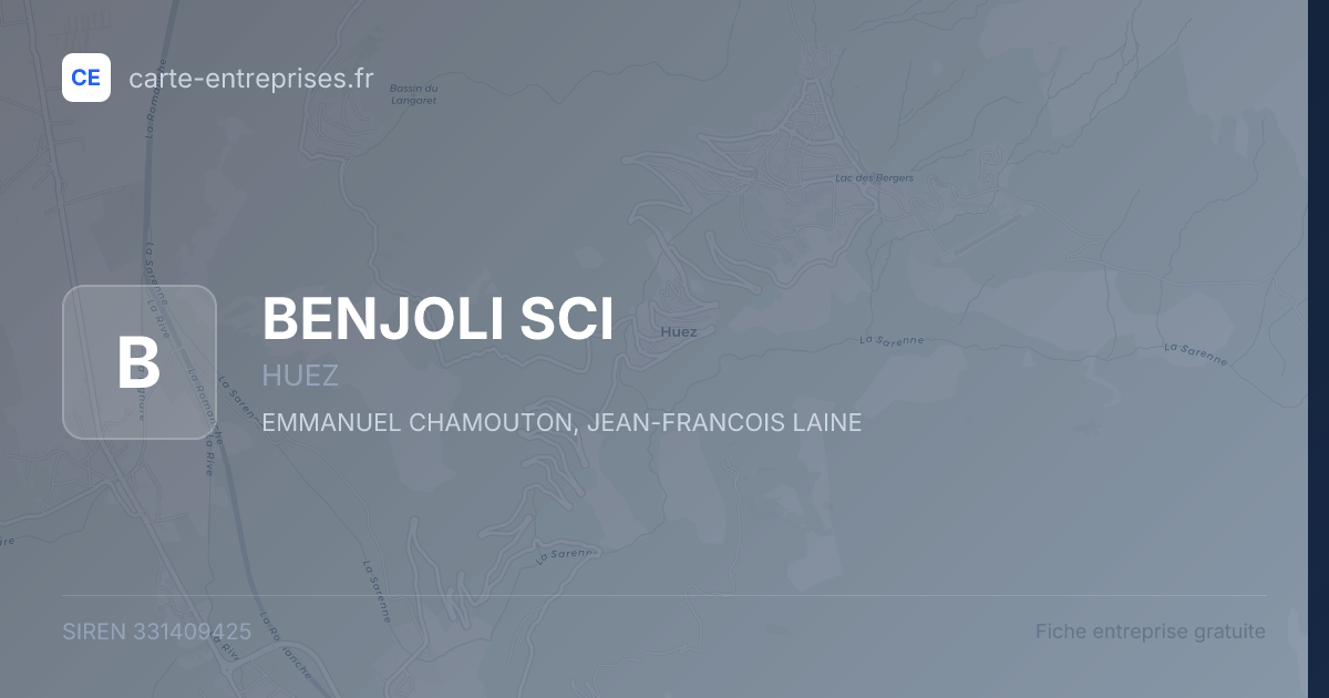 BENJOLI SCI — 331409425 — fiche entreprise