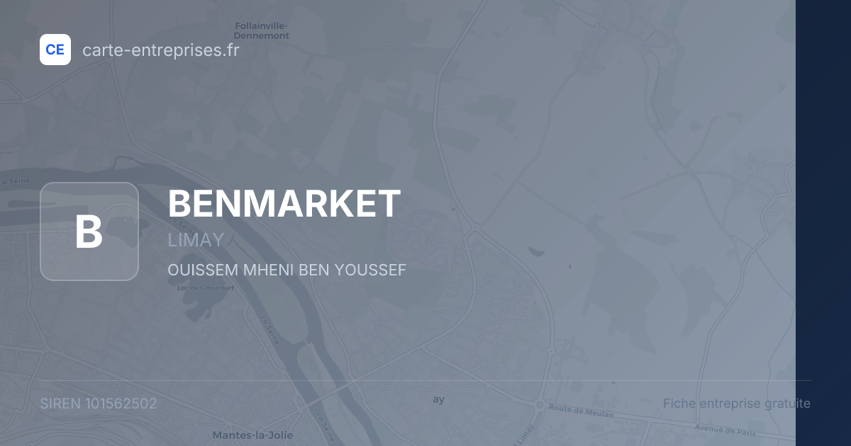 BENMARKET — 101562502 — fiche entreprise