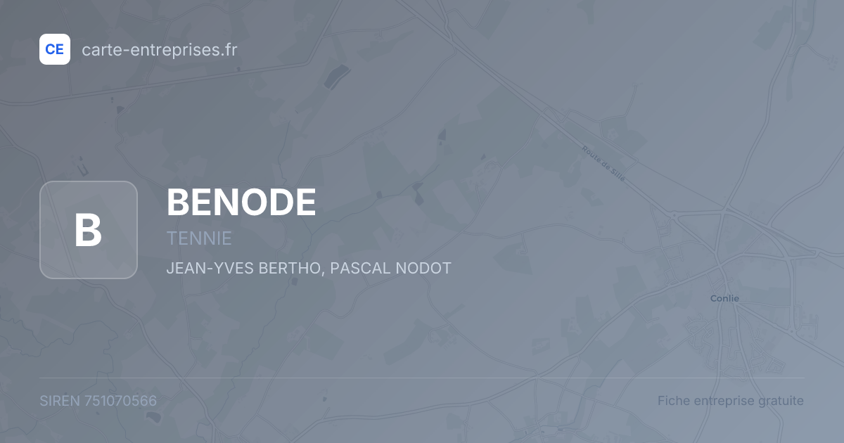 BENODE — 751070566 — fiche entreprise