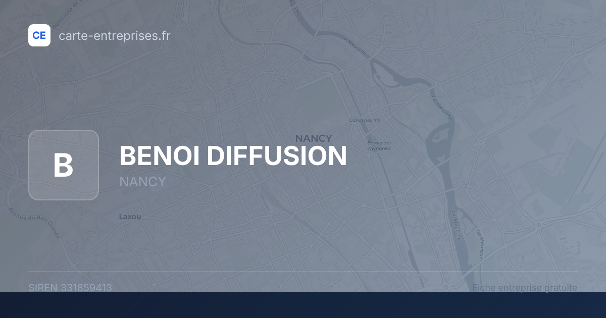 BENOI DIFFUSION — 331859413 — fiche entreprise