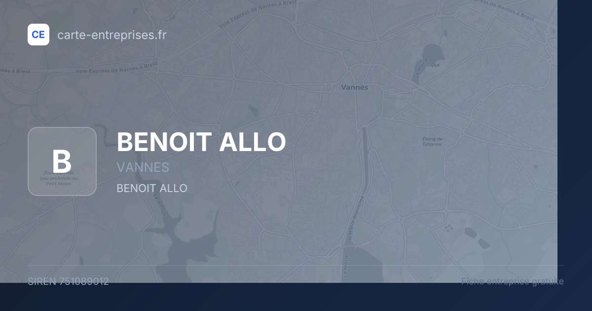 BENOIT ALLO — 751089012 — fiche entreprise