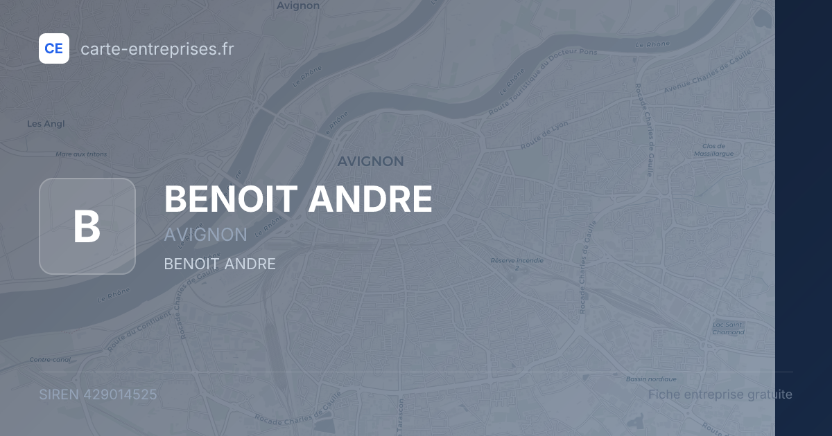 BENOIT ANDRE — 429014525 — fiche entreprise