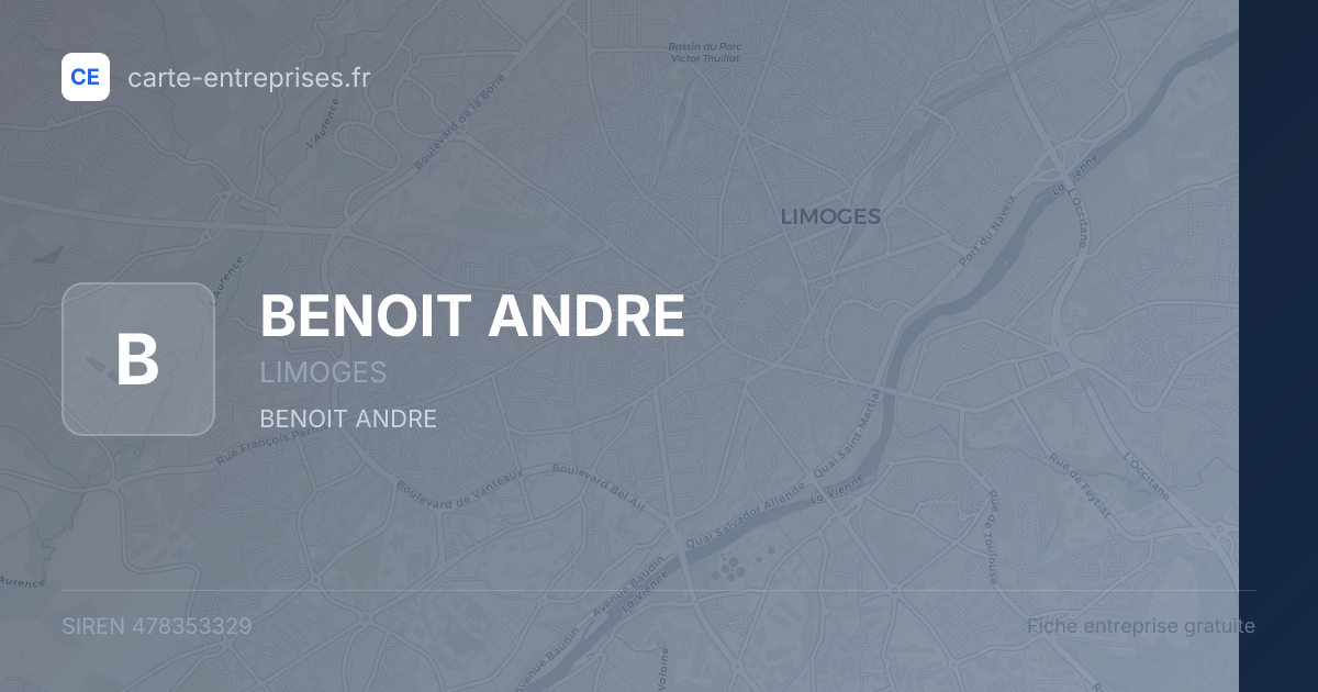 BENOIT ANDRE — 478353329 — fiche entreprise
