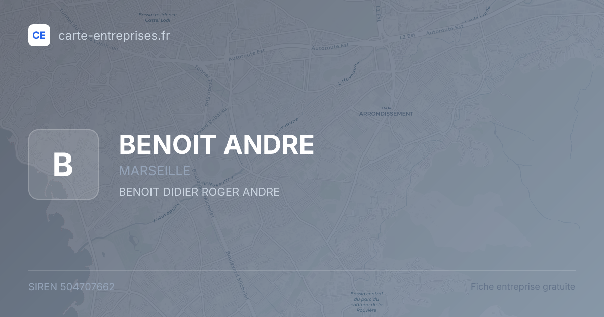 BENOIT ANDRE — 504707662 — fiche entreprise