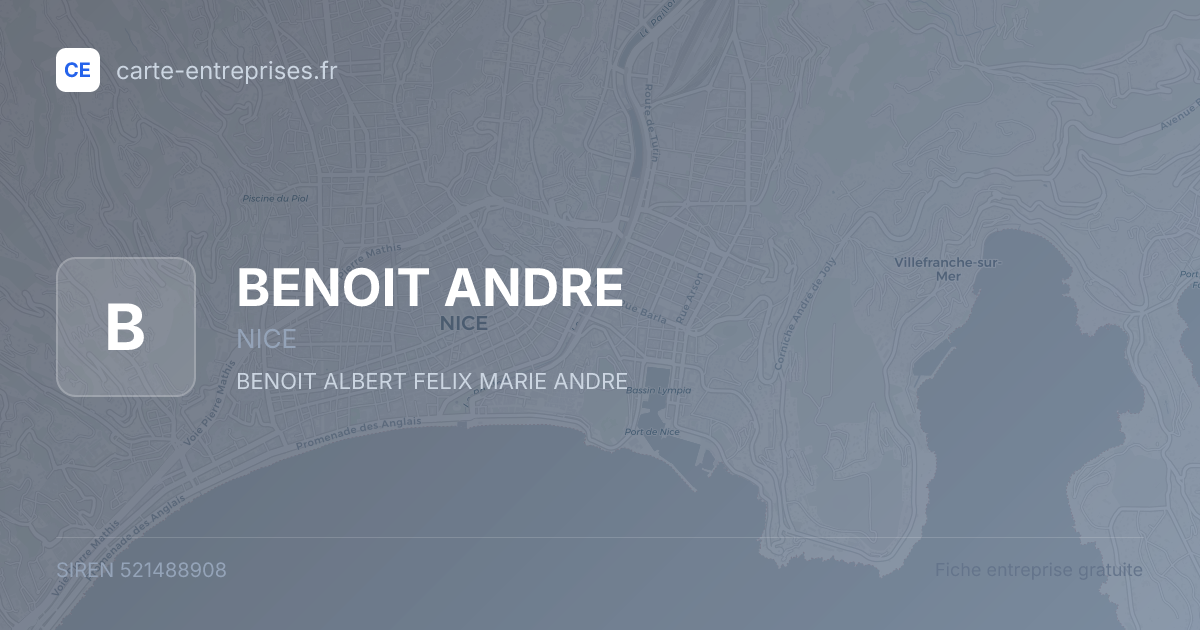 BENOIT ANDRE — 521488908 — fiche entreprise