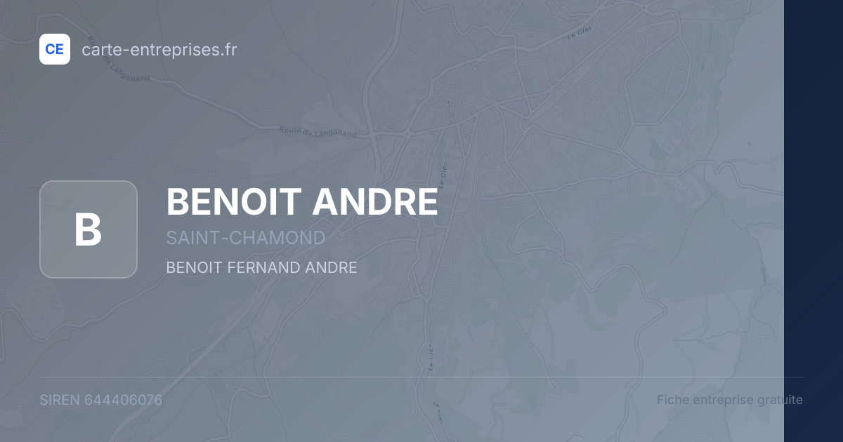 BENOIT ANDRE — 644406076 — fiche entreprise