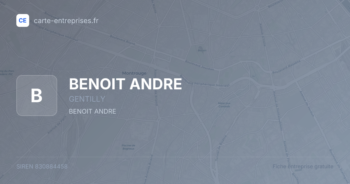 BENOIT ANDRE — 830884458 — fiche entreprise