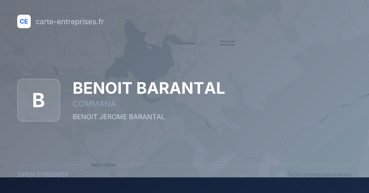 BENOIT BARANTAL — 511889669 — fiche entreprise