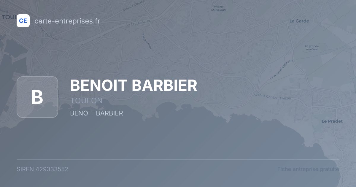 BENOIT BARBIER — 429333552 — fiche entreprise