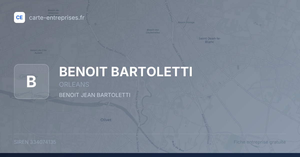 BENOIT BARTOLETTI — 334074135 — fiche entreprise