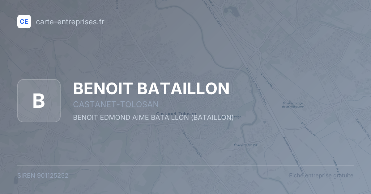 BENOIT BATAILLON — 901125252 — fiche entreprise
