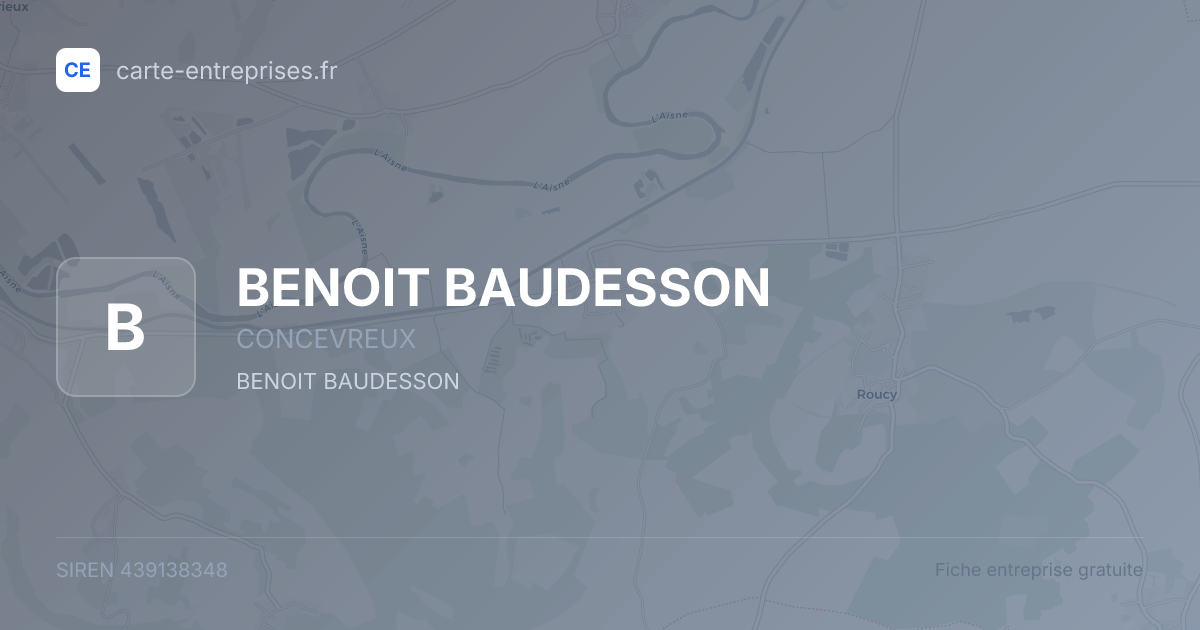 BENOIT BAUDESSON — 439138348 — fiche entreprise