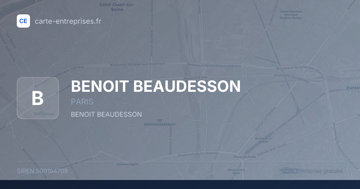 BENOIT BEAUDESSON — 500194709 — fiche entreprise