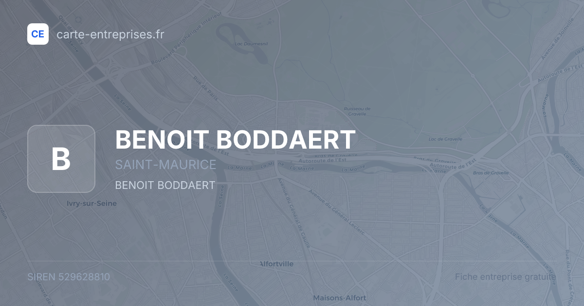 BENOIT BODDAERT — 529628810 — fiche entreprise