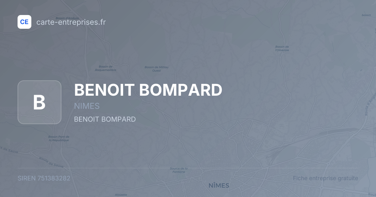 BENOIT BOMPARD — 751383282 — fiche entreprise