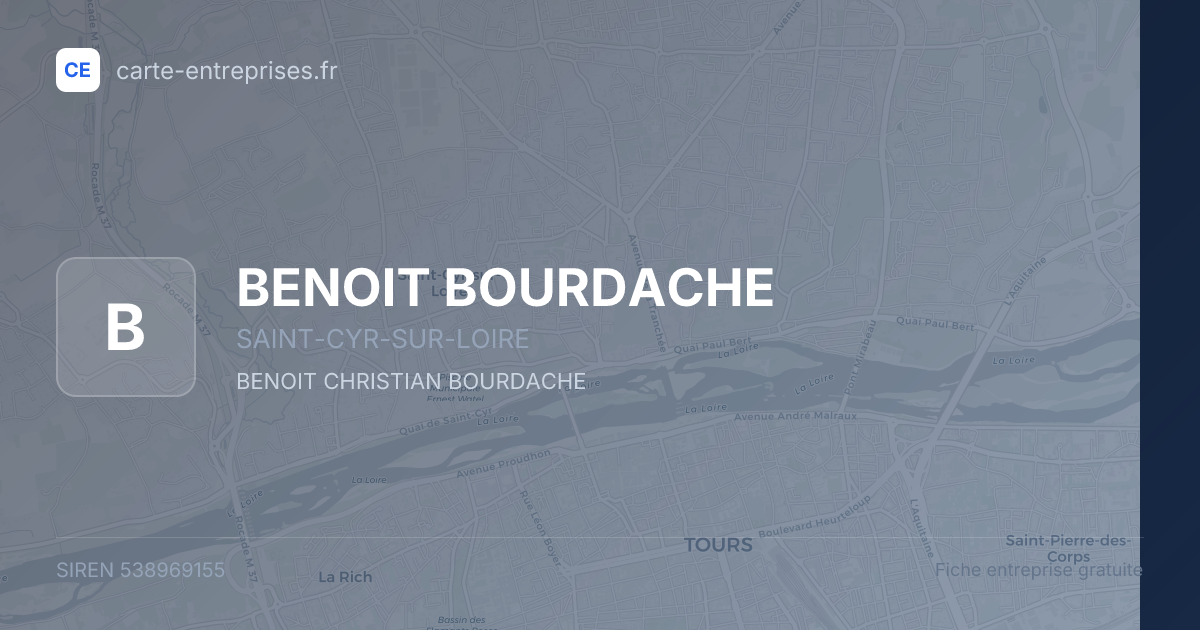 BENOIT BOURDACHE — 538969155 — fiche entreprise