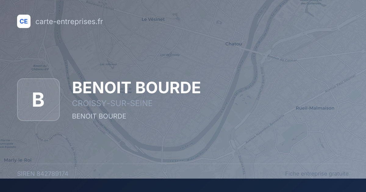 BENOIT BOURDE — 842789174 — fiche entreprise