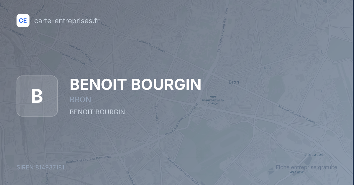 BENOIT BOURGIN — 814937181 — fiche entreprise