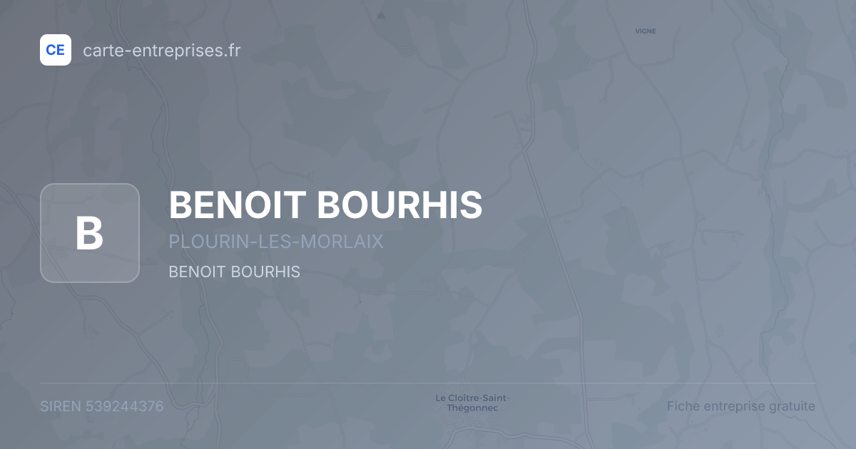 BENOIT BOURHIS — 539244376 — fiche entreprise