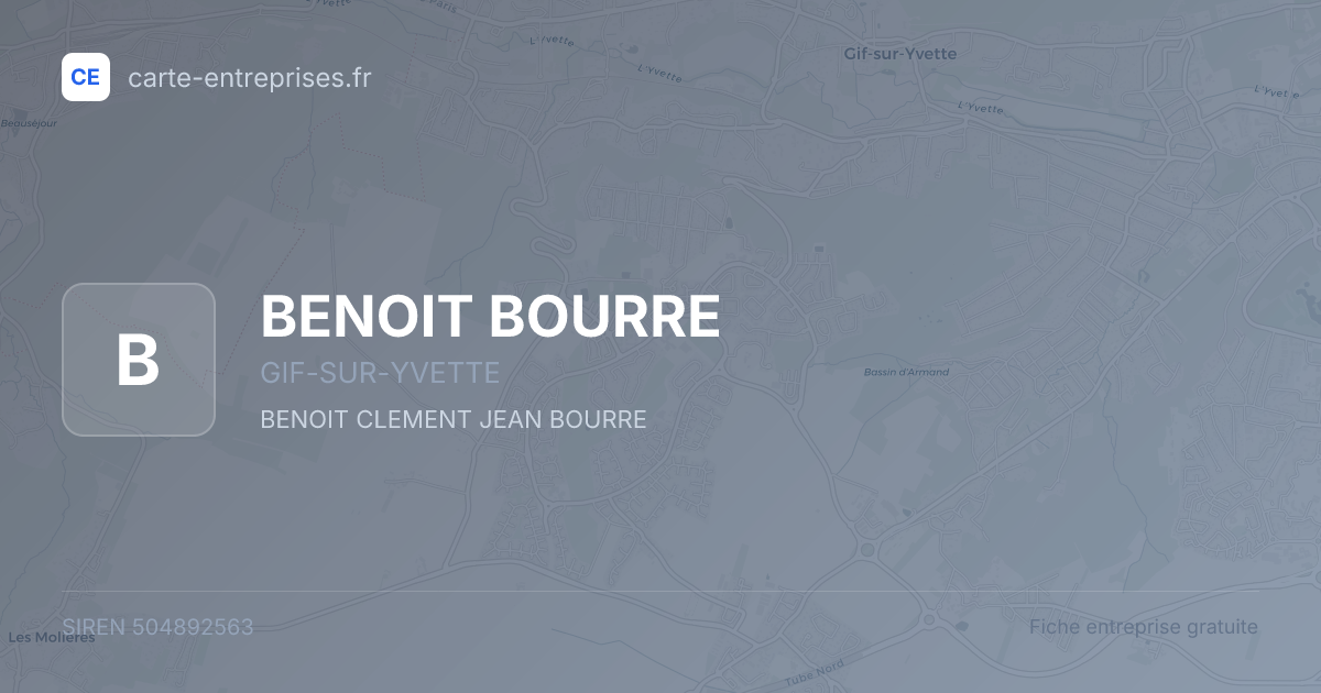 BENOIT BOURRE — 504892563 — fiche entreprise