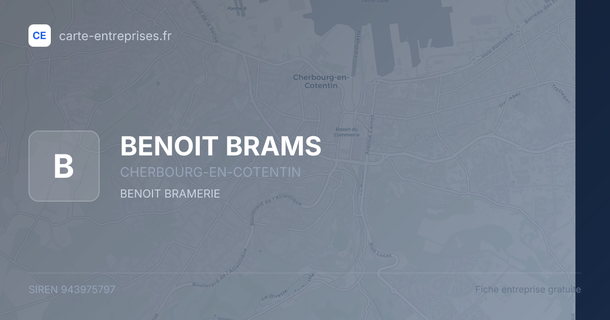 BENOIT BRAMS — 943975797 — fiche entreprise