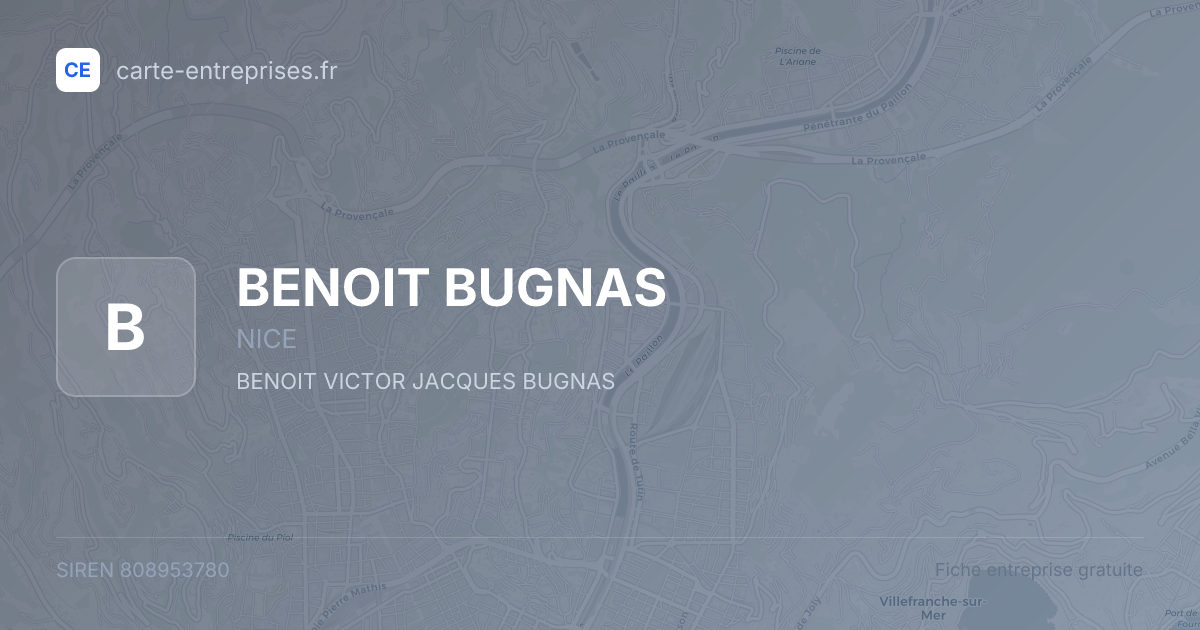 BENOIT BUGNAS — 808953780 — fiche entreprise