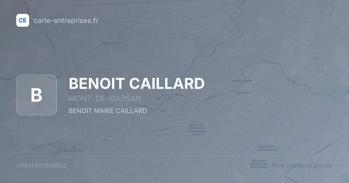 BENOIT CAILLARD — 897669552 — fiche entreprise