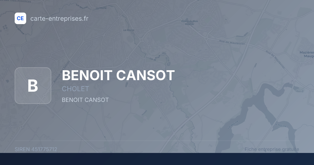 BENOIT CANSOT — 451775712 — fiche entreprise