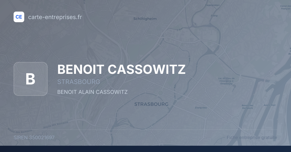 BENOIT CASSOWITZ — 350021697 — fiche entreprise