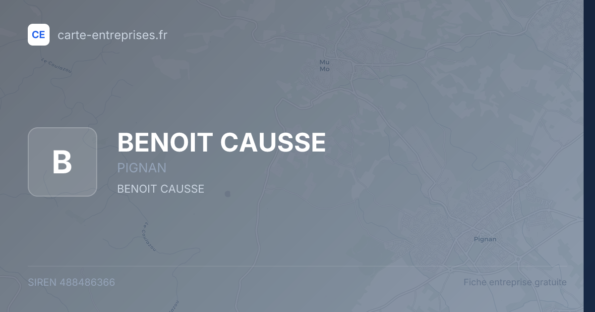 BENOIT CAUSSE — 488486366 — fiche entreprise